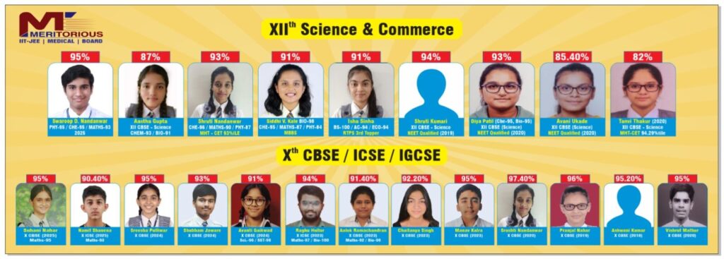 Meritorious 12th cbse and state board results